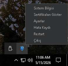 Sistem Tepsi Menüsü Görünümü